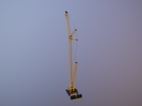 Allgemeiner hoher Raupenkran 3D Modell