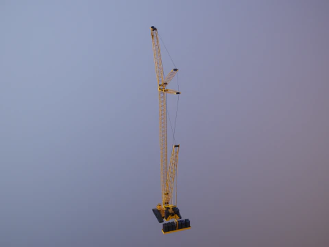 Og&oacute;lny żuraw gąsienicowy Model 3D