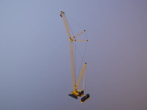 Og&oacute;lny żuraw gąsienicowy Model 3D