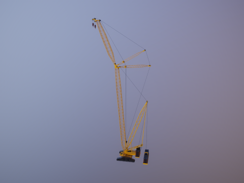 Allgemeiner hoher Raupenkran 3D Modell