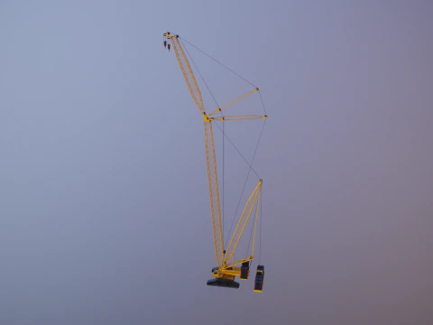 Og&oacute;lny żuraw gąsienicowy Model 3D