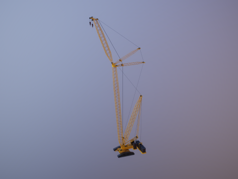 Allgemeiner hoher Raupenkran 3D Modell