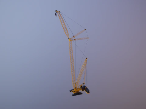 Og&oacute;lny żuraw gąsienicowy Model 3D