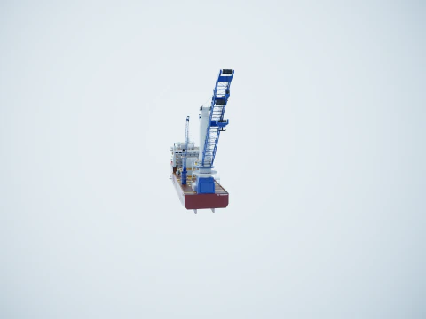 Statek Dźwigowy Model 3D