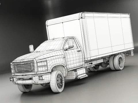 Generic Light Duty Box Truck 3D Model