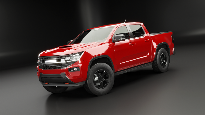Generic Modern Pickup Truck 3D Model .c4d .max .obj .3ds .fbx .stl .blend 