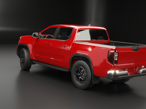 Generic Modern Pickup Truck 3D Model