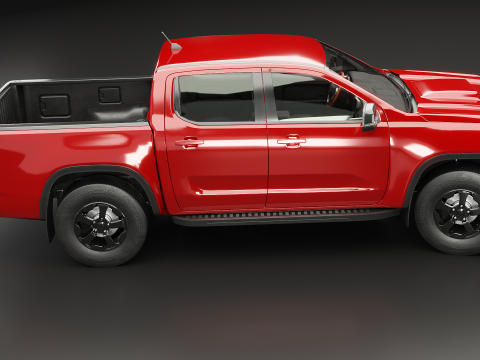 Generic Modern Pickup Truck 3D Model