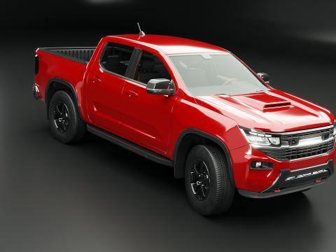 Generic Modern Pickup Truck 3D Model