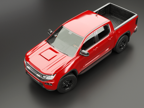 Generic Modern Pickup Truck 3D Model