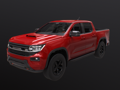 Generic Modern Pickup Truck 3D Model