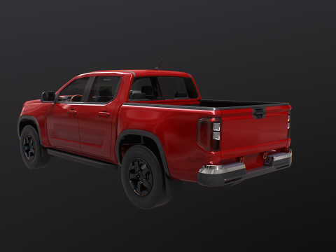 Generic Modern Pickup Truck 3D Model