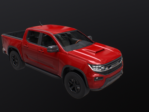 Generic Modern Pickup Truck 3D Model