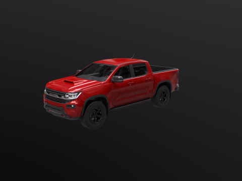 Generic Modern Pickup Truck 3D Model