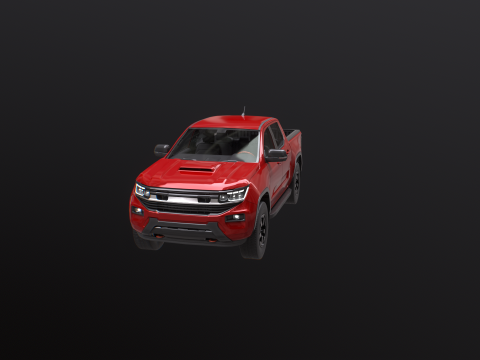Generic Modern Pickup Truck 3D Model