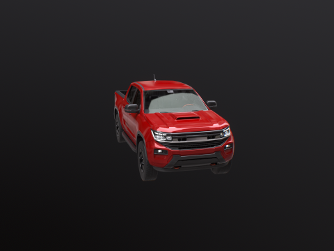 Generic Modern Pickup Truck 3D Model
