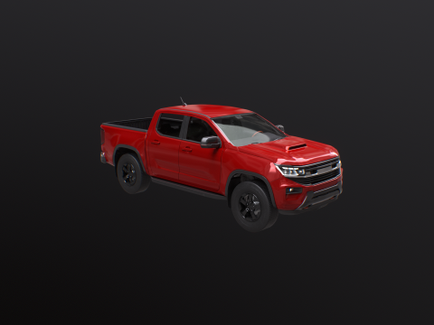 Generic Modern Pickup Truck 3D Model