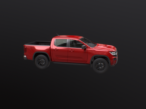 Generic Modern Pickup Truck 3D Model