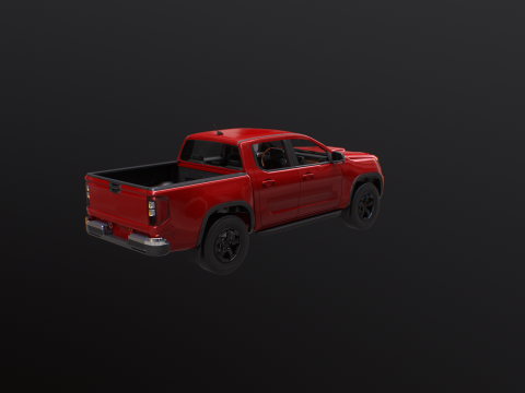 Generic Modern Pickup Truck 3D Model