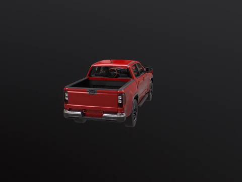 Generic Modern Pickup Truck 3D Model