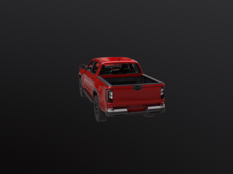 Generic Modern Pickup Truck 3D Model