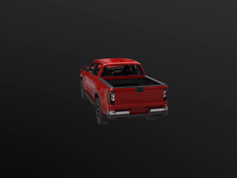 Generic Modern Pickup Truck 3D Model