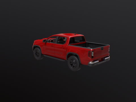 Generic Modern Pickup Truck 3D Model