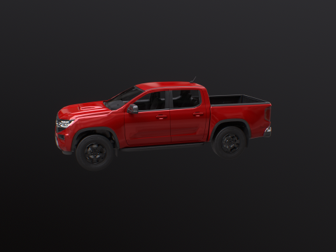 Generic Modern Pickup Truck 3D Model