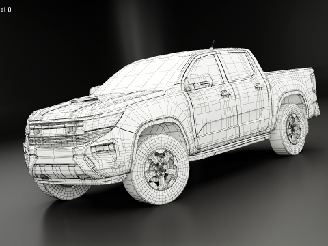 Generic Modern Pickup Truck 3D Model