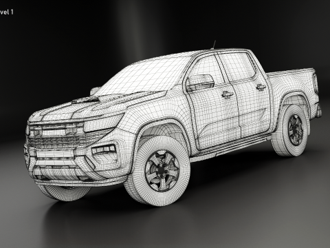 Generic Modern Pickup Truck 3D Model