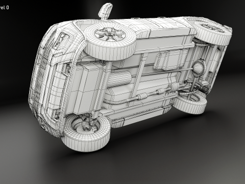 Generic Modern Pickup Truck 3D Model