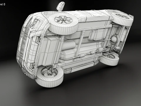 Generic Modern Pickup Truck 3D Model