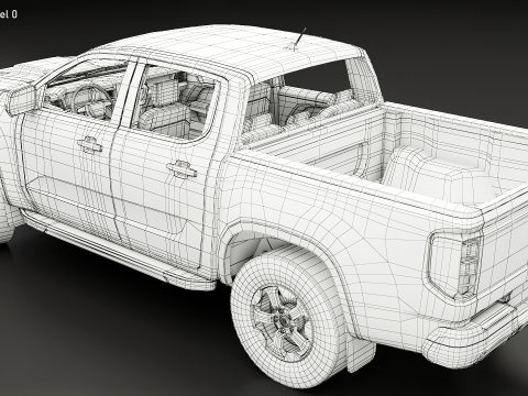 Generic Modern Pickup Truck 3D Model