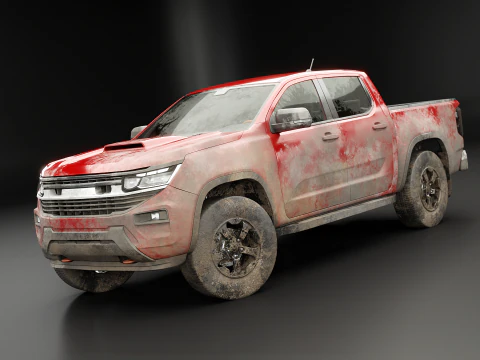 Pickup moderno generico Sporco e fango Modello 3D