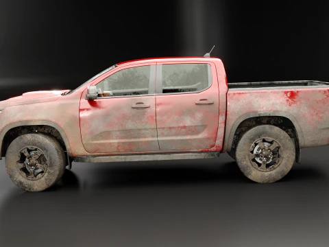 Pickup moderno generico Sporco e fango Modello 3D