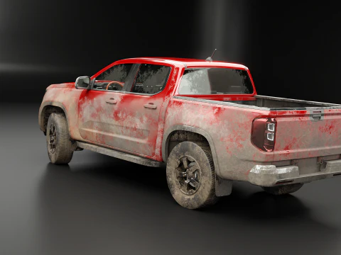 Pickup moderno generico Sporco e fango Modello 3D