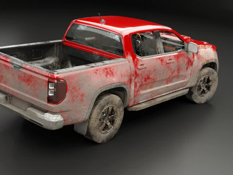 Pickup moderno generico Sporco e fango Modello 3D