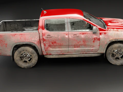 Pickup moderno generico Sporco e fango Modello 3D