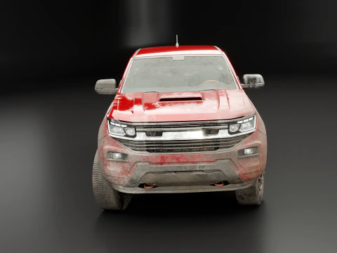 Pickup moderno generico Sporco e fango Modello 3D