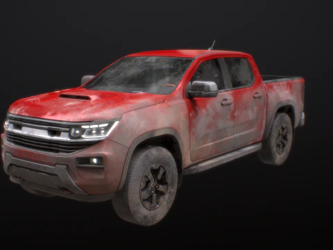 Pickup moderno generico Sporco e fango Modello 3D