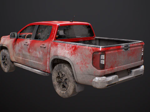 Pickup moderno generico Sporco e fango Modello 3D