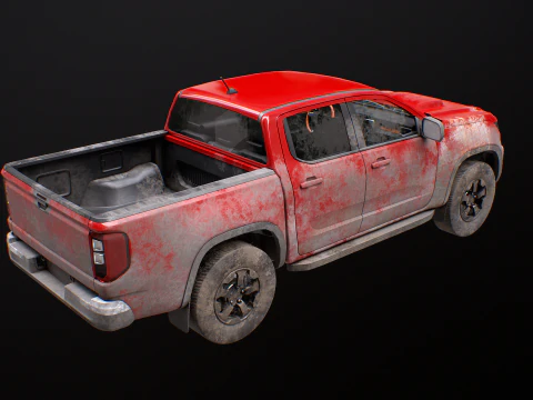 Pickup moderno generico Sporco e fango Modello 3D