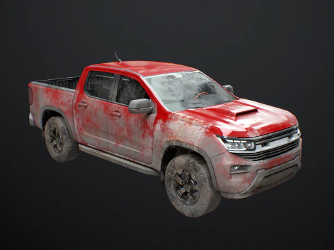 Pickup moderno generico Sporco e fango Modello 3D