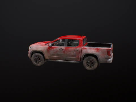 Pickup moderno generico Sporco e fango Modello 3D