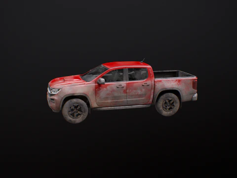 Pickup moderno generico Sporco e fango Modello 3D