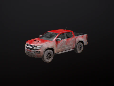 Pickup moderno generico Sporco e fango Modello 3D