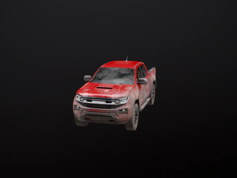 Pickup moderno generico Sporco e fango Modello 3D