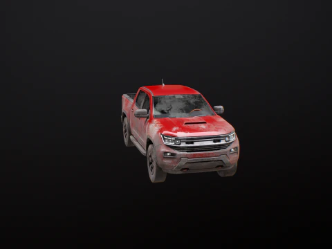 Pickup moderno generico Sporco e fango Modello 3D