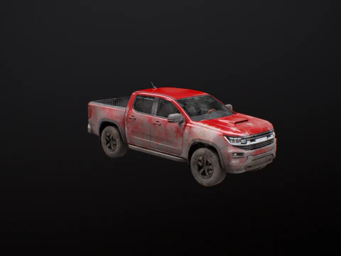 Pickup moderno generico Sporco e fango Modello 3D