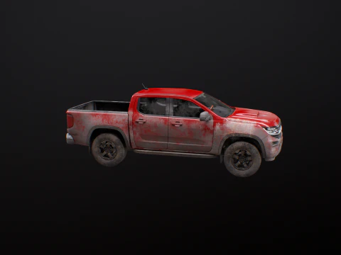 Pickup moderno generico Sporco e fango Modello 3D